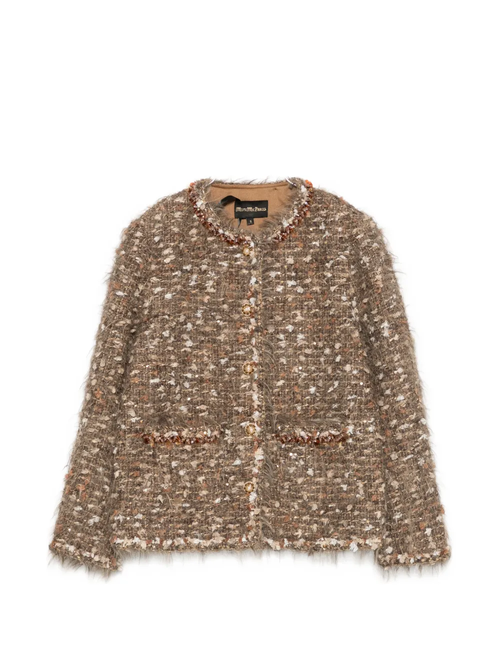 MINIME sequin-embellished jacket - Braun