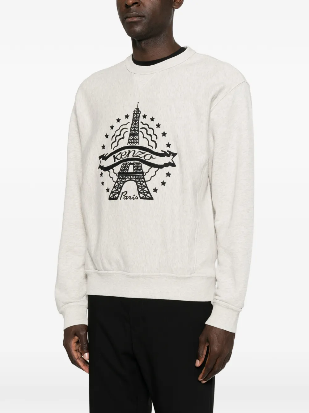 Kenzo Katoenen sweater met geborduurd logo Beige