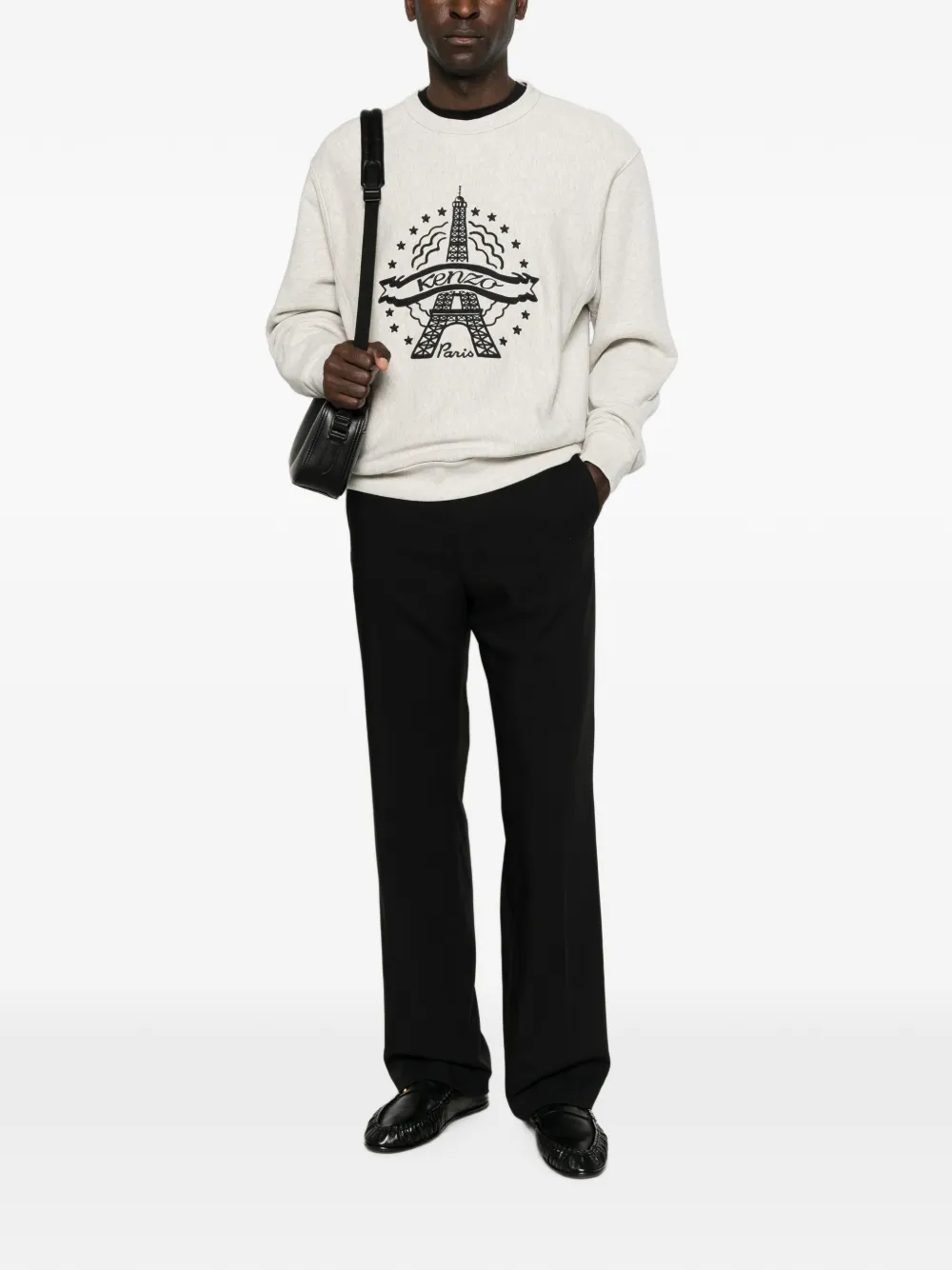 Kenzo Katoenen sweater met geborduurd logo Beige