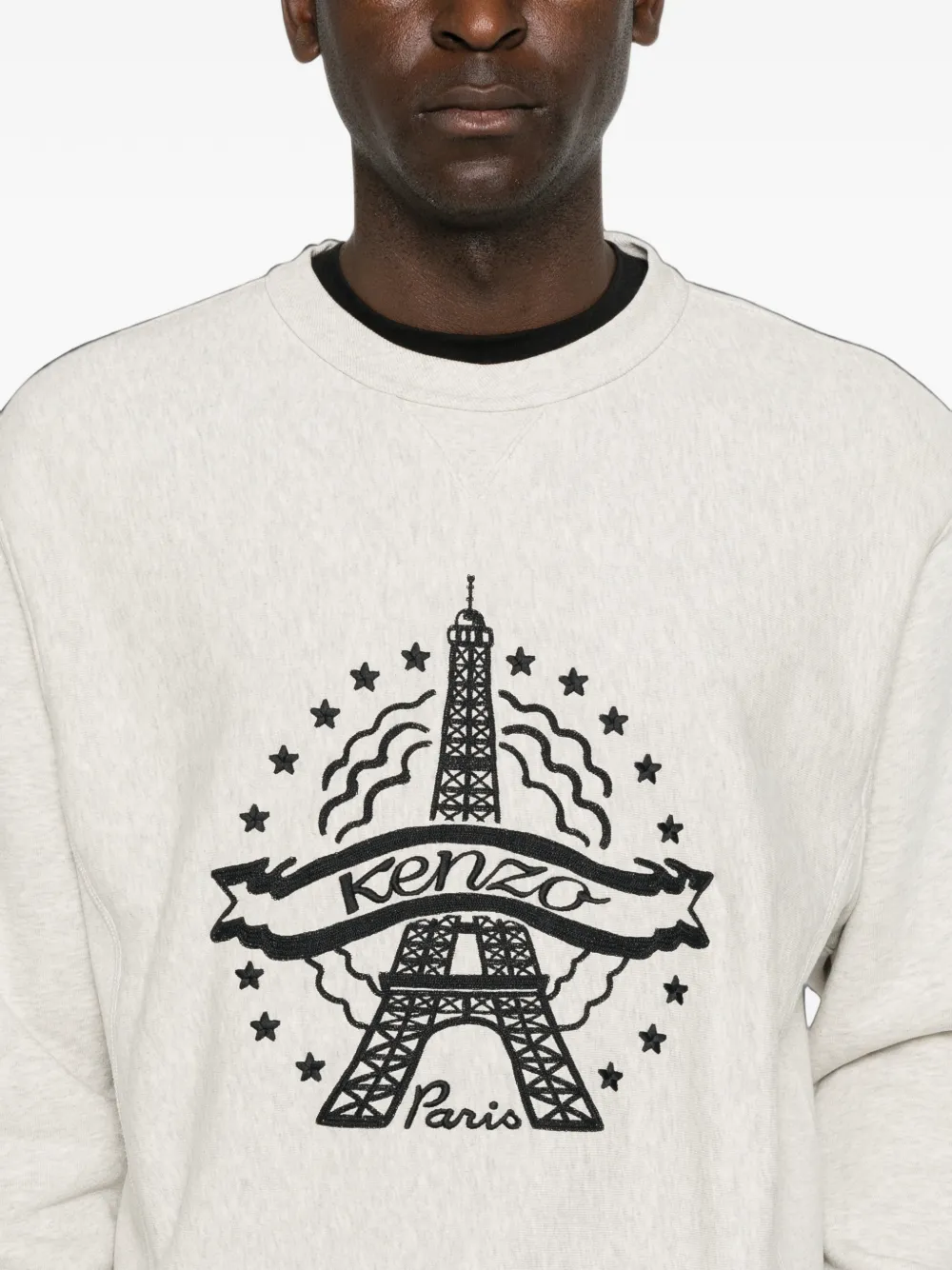 Kenzo Katoenen sweater met geborduurd logo Beige