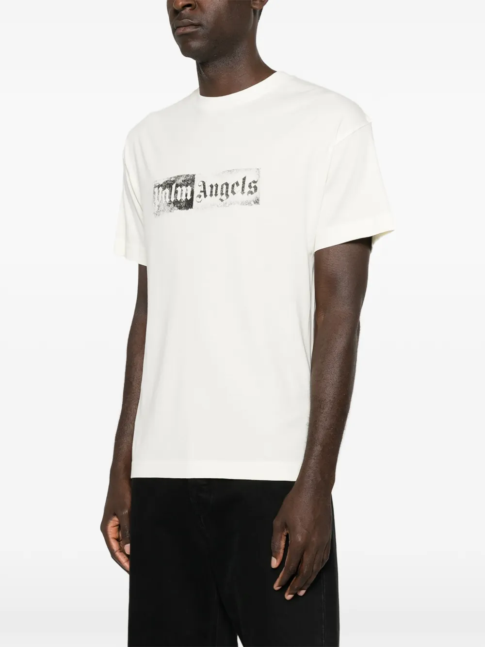 Palm Angels logo-print T-shirt Wit