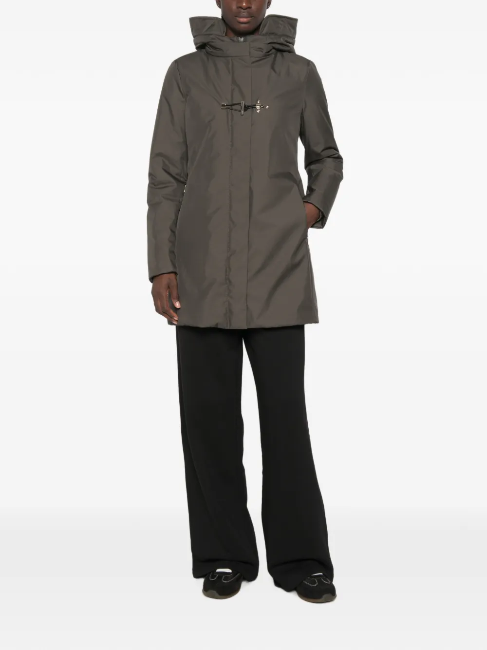 Fay lobster-clasp hooded coat Grijs