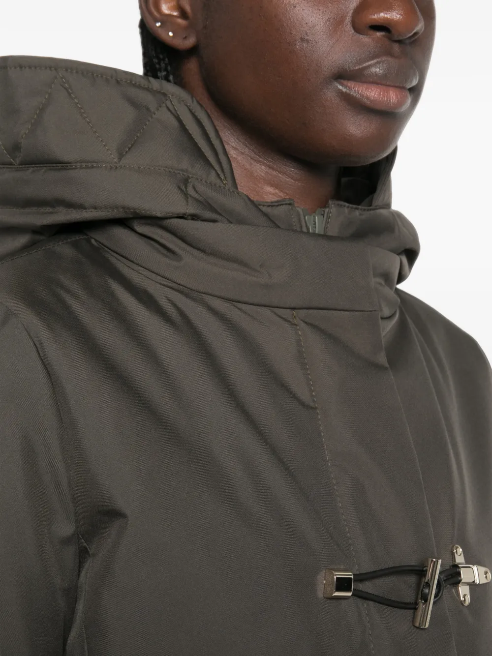 Fay lobster-clasp hooded coat Grijs