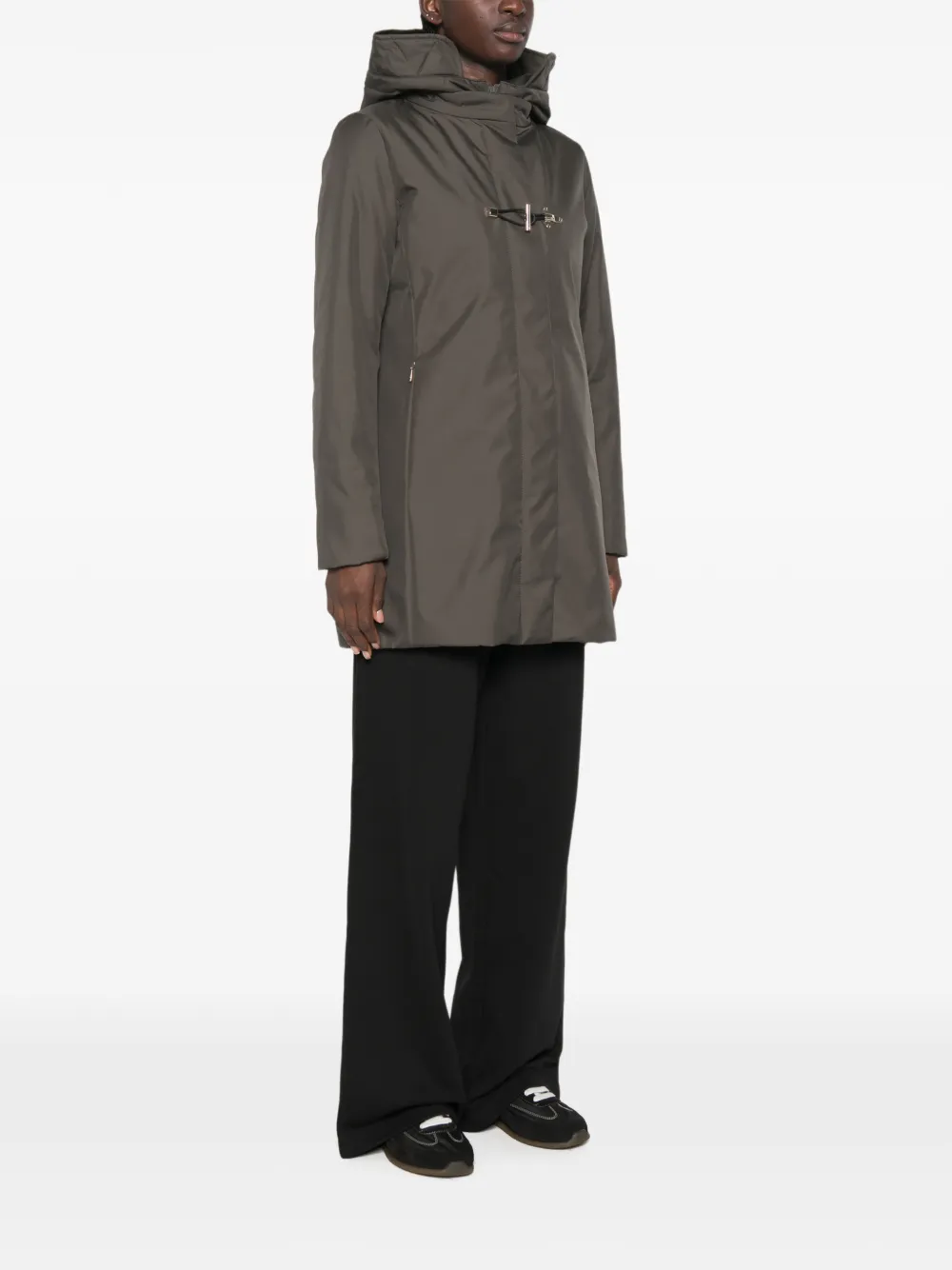 Fay lobster-clasp hooded coat Grijs