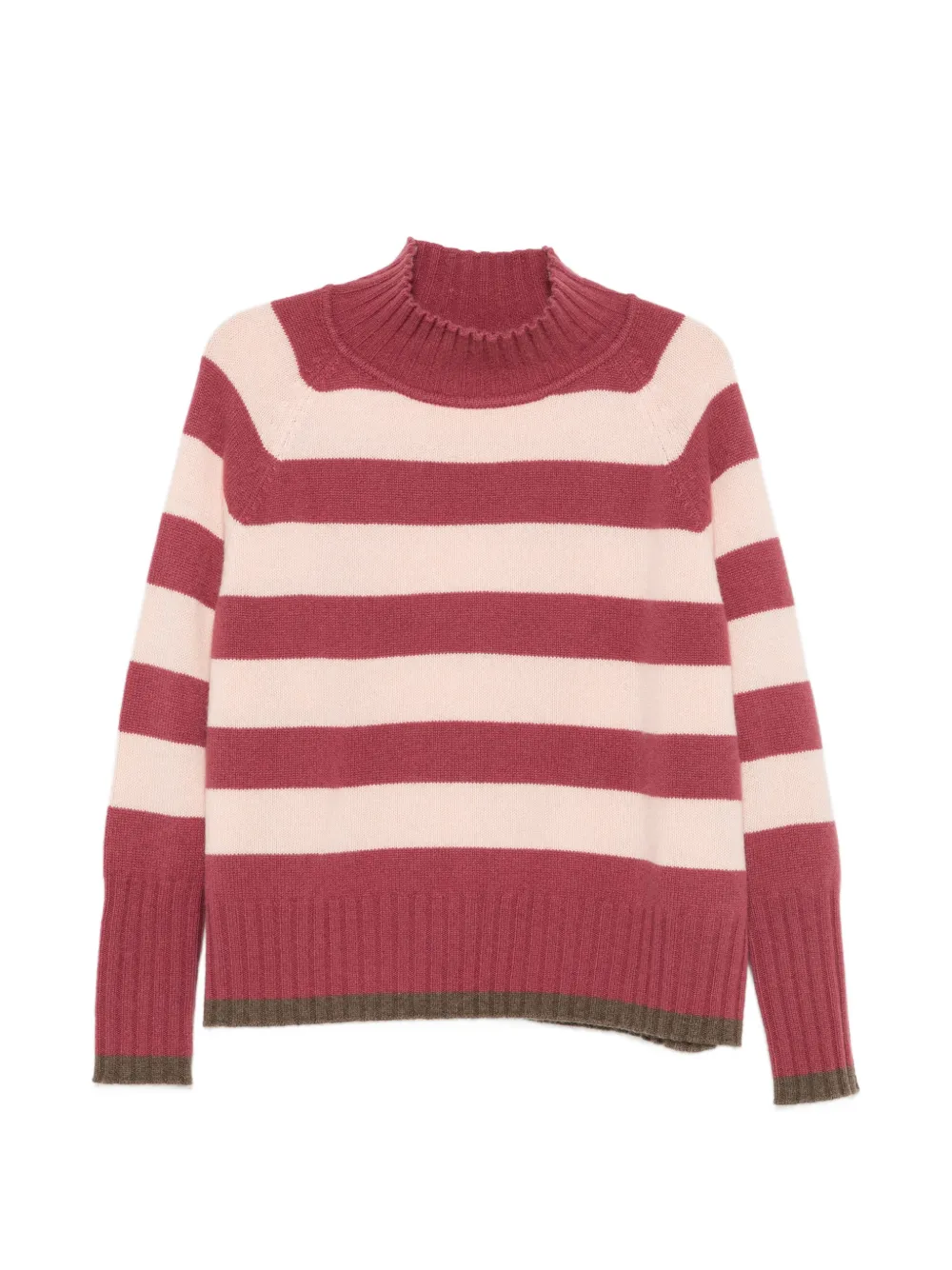 BeYou Maglione in lana a righe - Rosa
