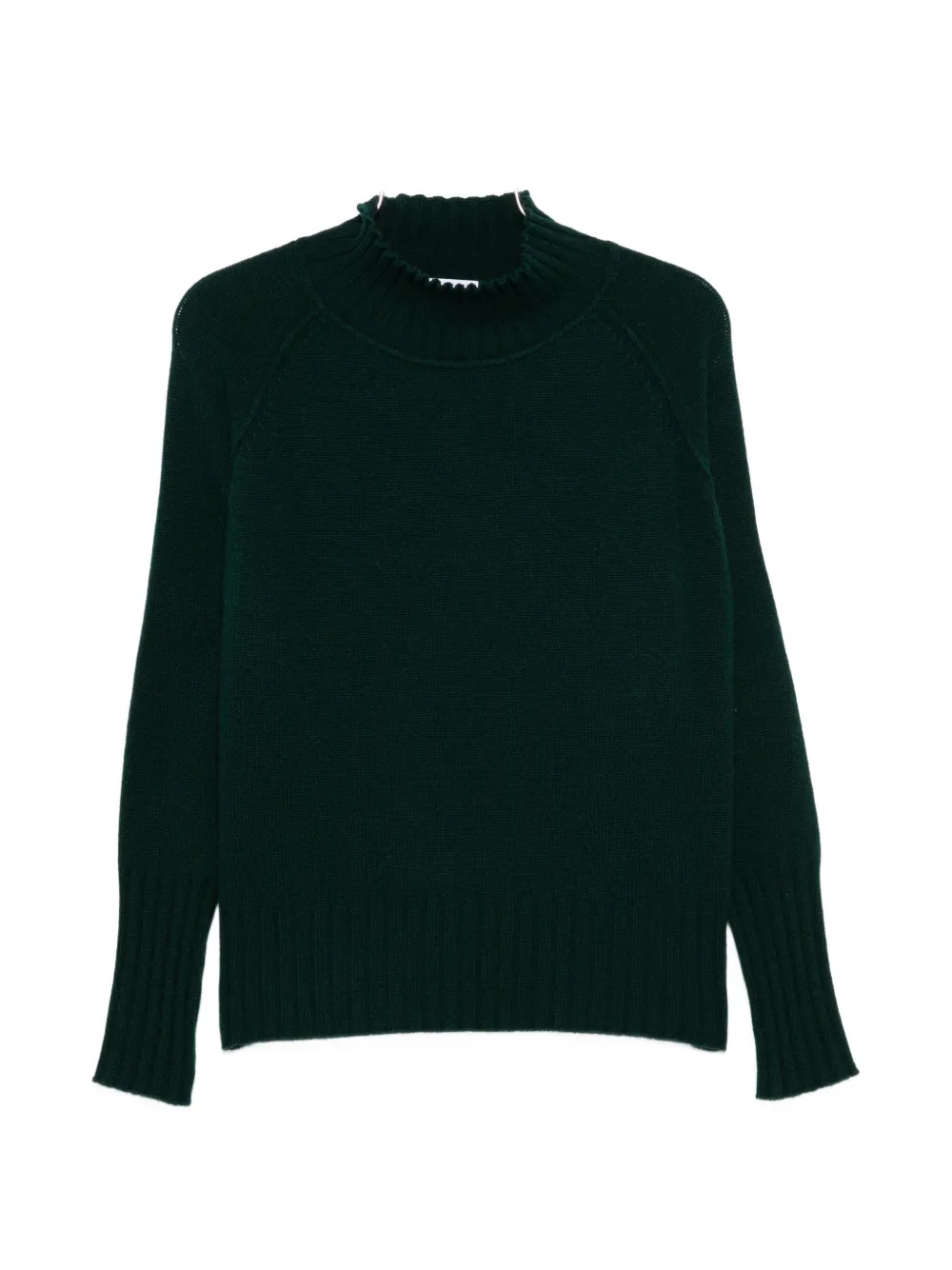 BeYou ribbed-trim raglan-sleeve sweater - Grün