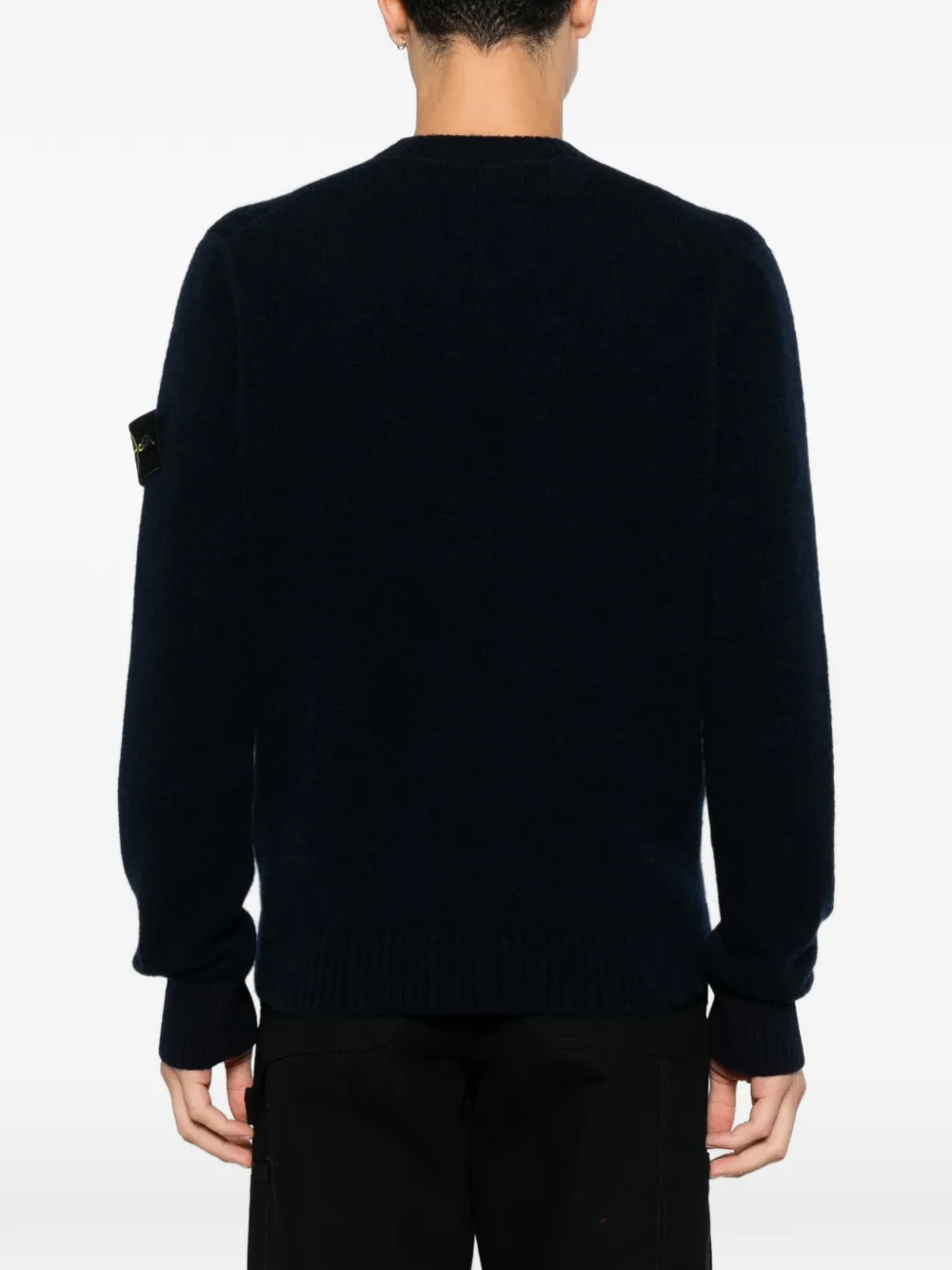Stone Island logo-patch sweater Blauw