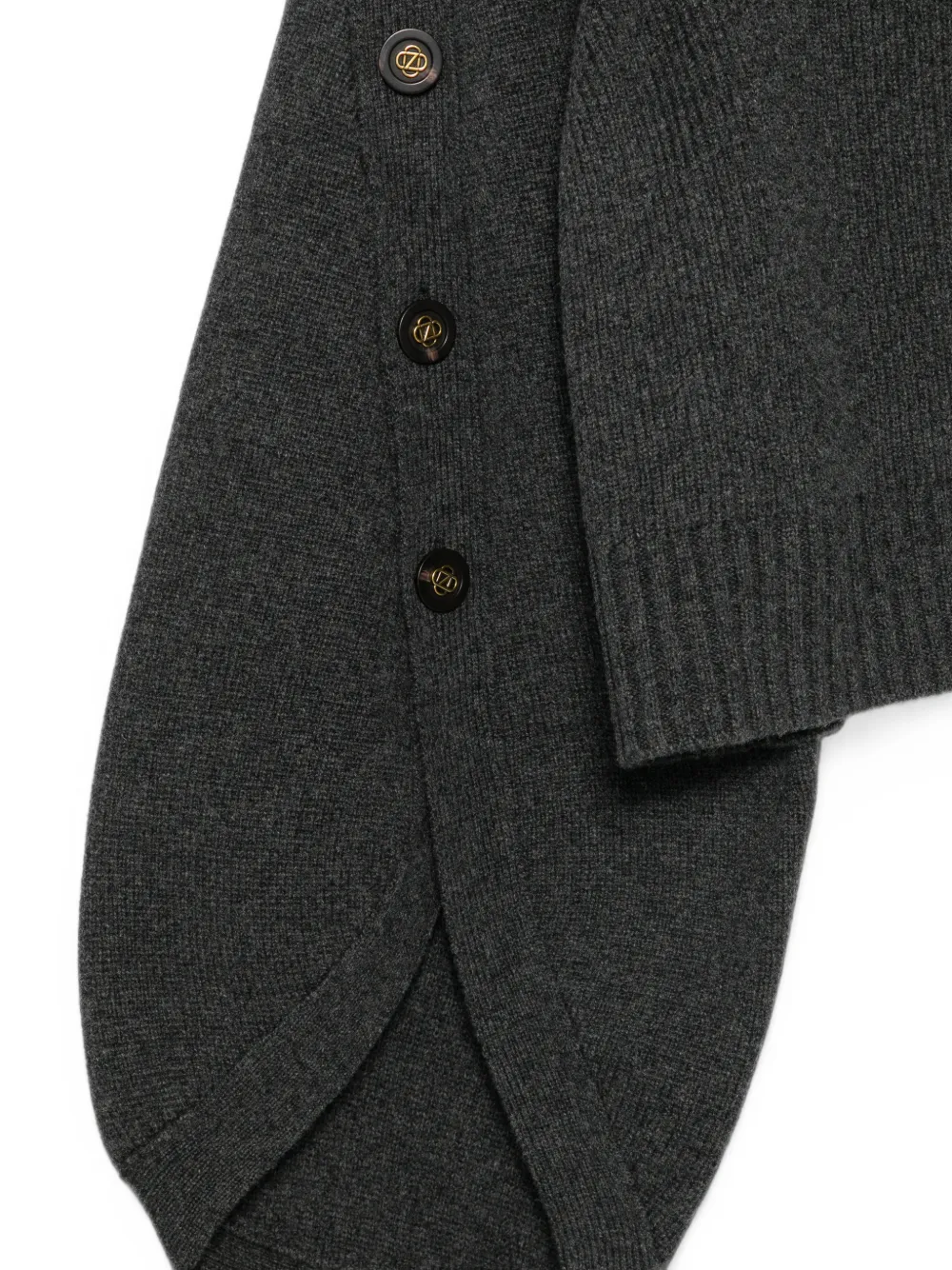 ZIMMERMANN Valiant Buttoned Sweater in Grey, view 3