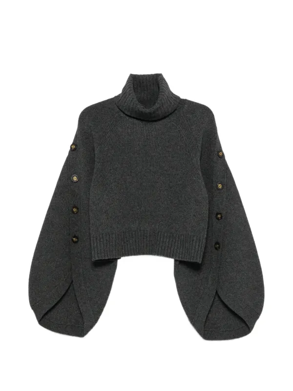 Zimmermann Valiant Buttoned Sweater in Grey