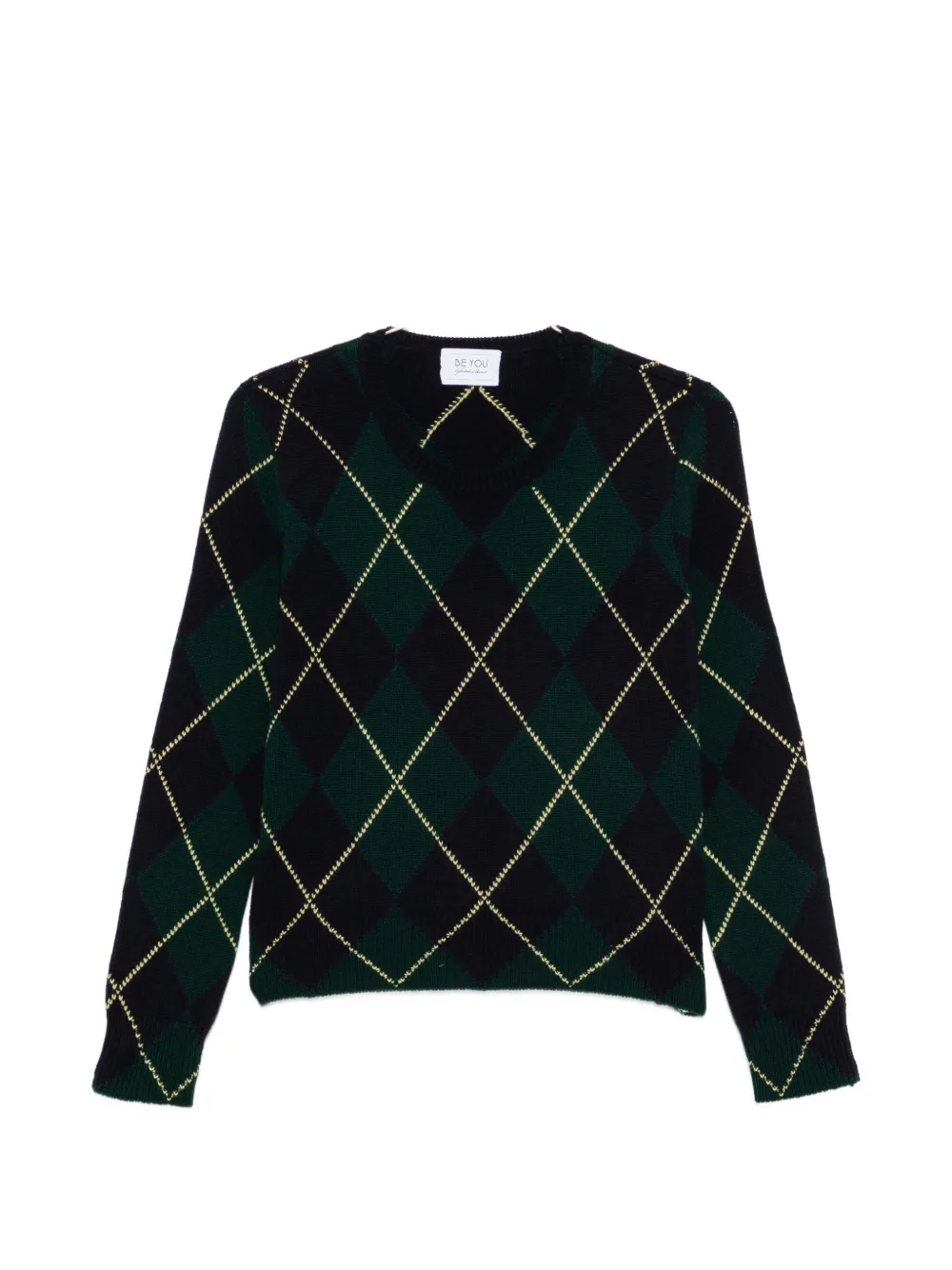 BeYou argyle-knit sweater - Blu