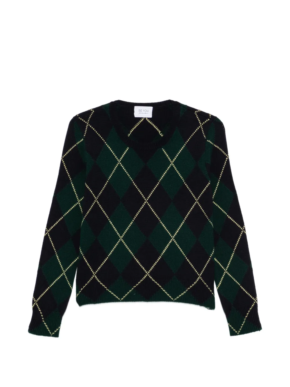 BeYou argyle-knit sweater