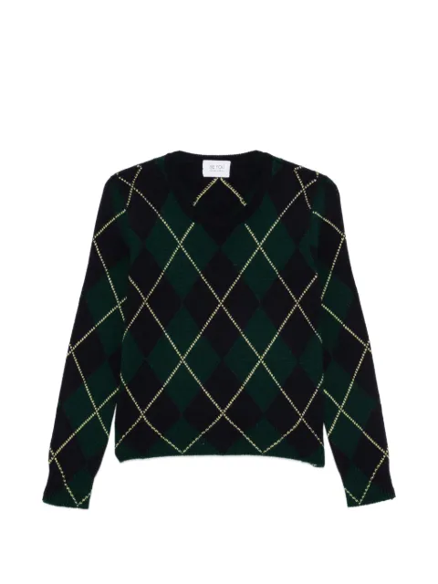 BeYou argyle-knit sweater