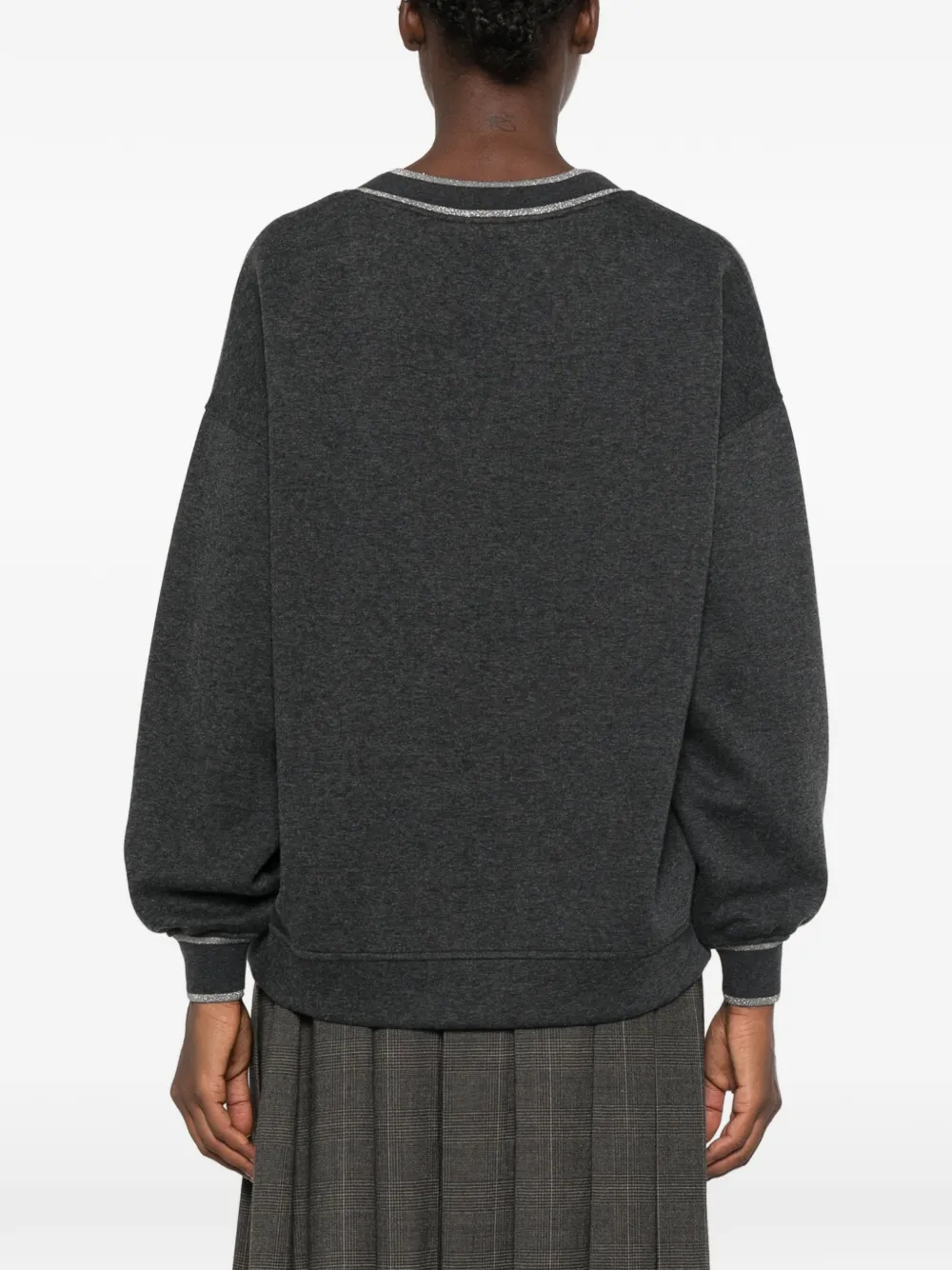 Brunello Cucinelli Sweater met V-hals Grijs