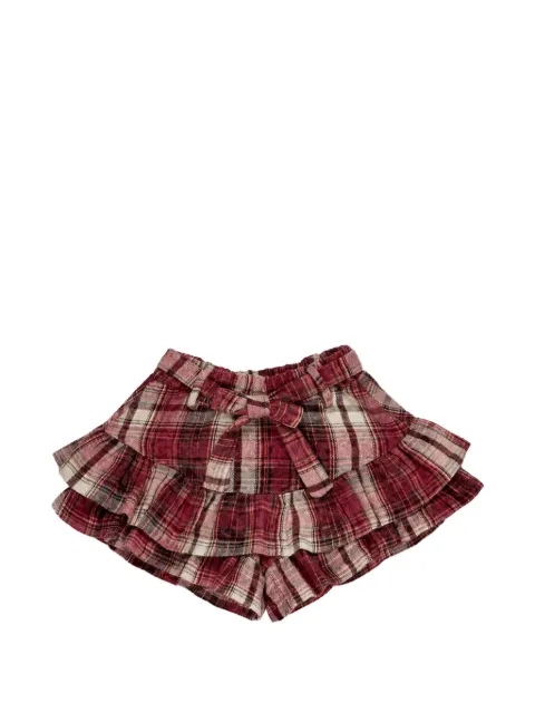 Miss Grant Kids short volanté à carreaux