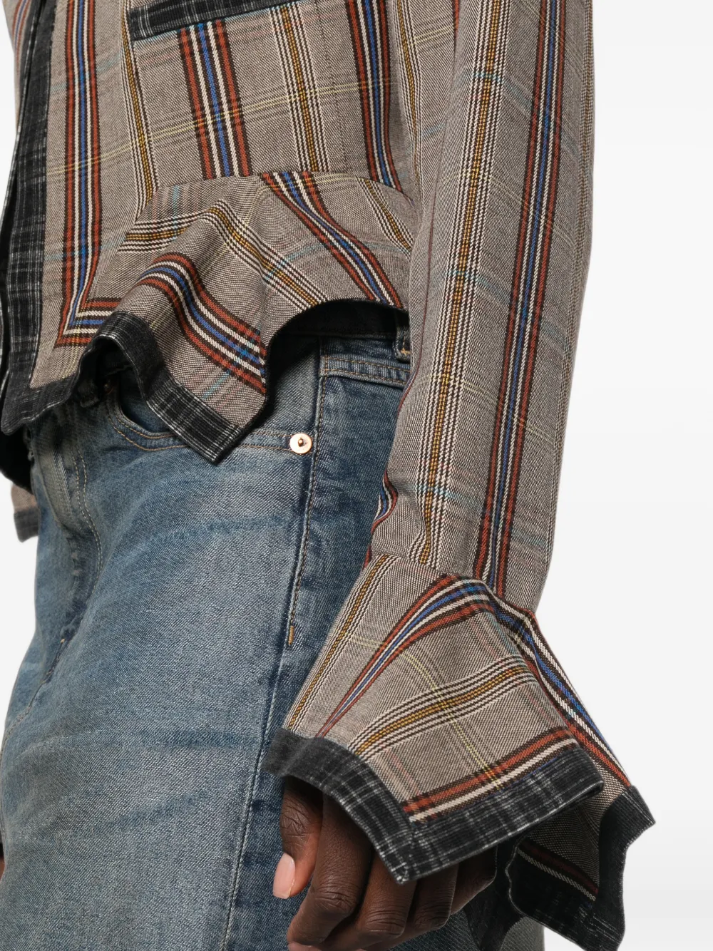 Vivienne Westwood Dandy geruit jack met dubbele rij knopen Grijs