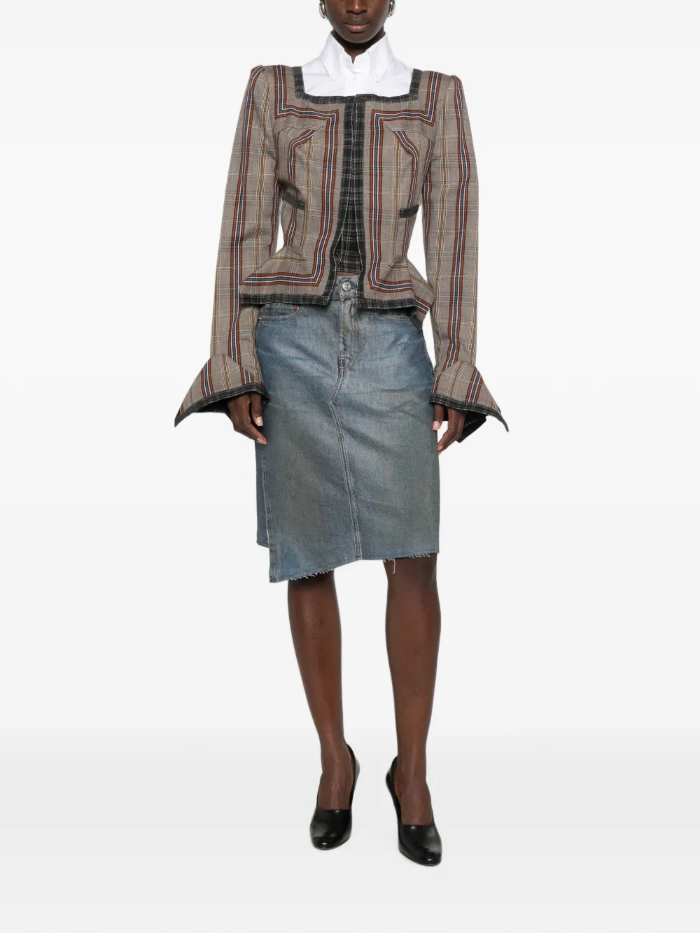 Vivienne Westwood Dandy double-breasted check jacket - Grau