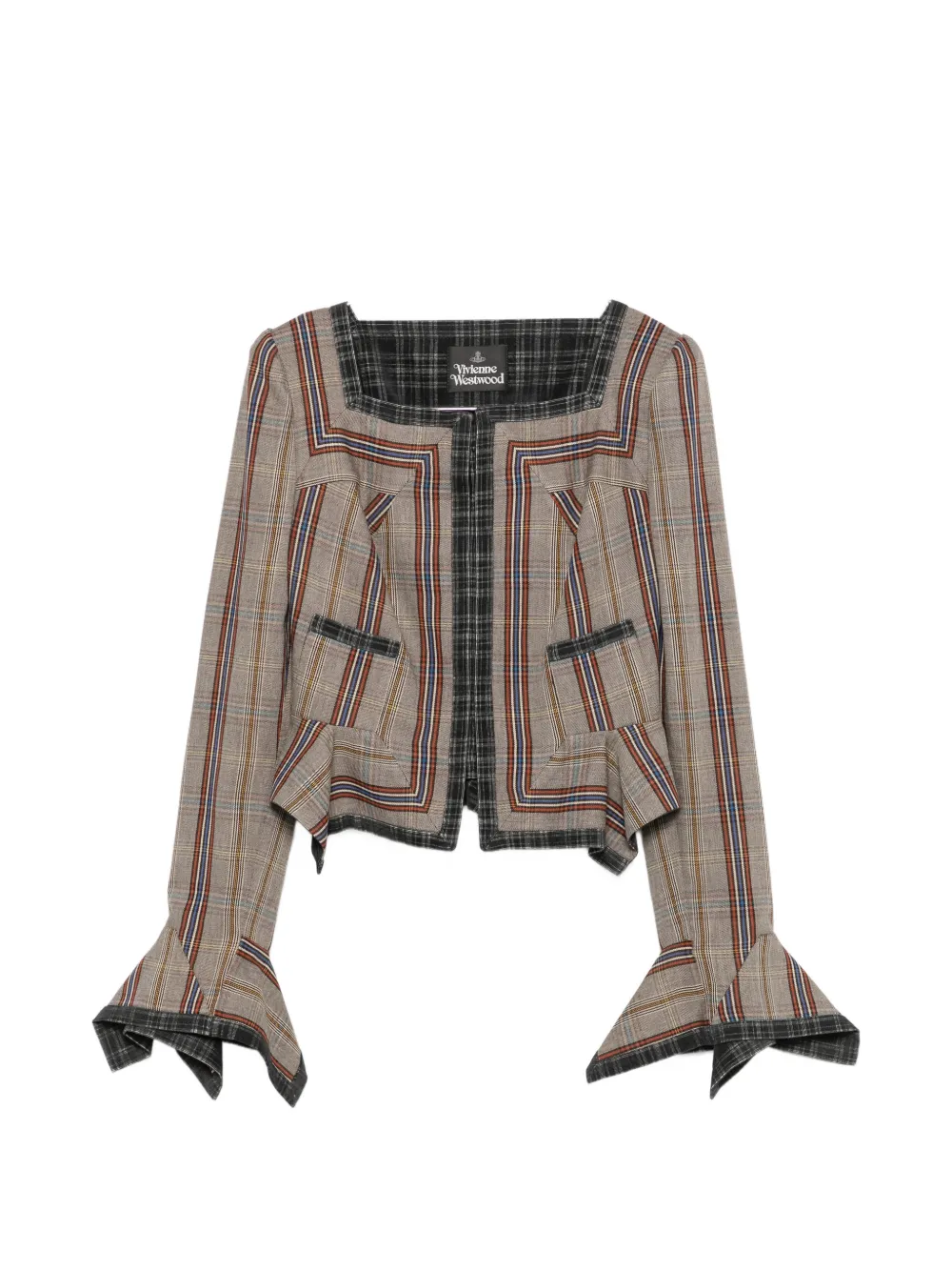 Vivienne Westwood Dandy double-breasted check jacket - Grigio