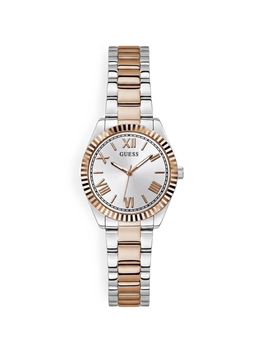 GUESS USA fluted bezel 30mm watch - Argento
