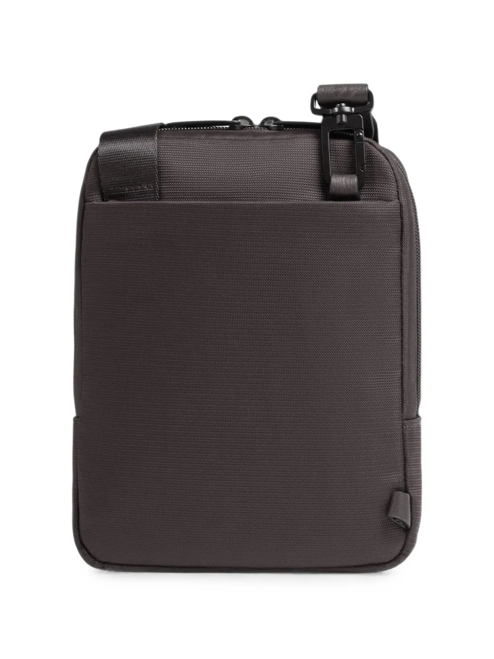 PIQUADRO logo-plaque panelled messenger bag - Braun