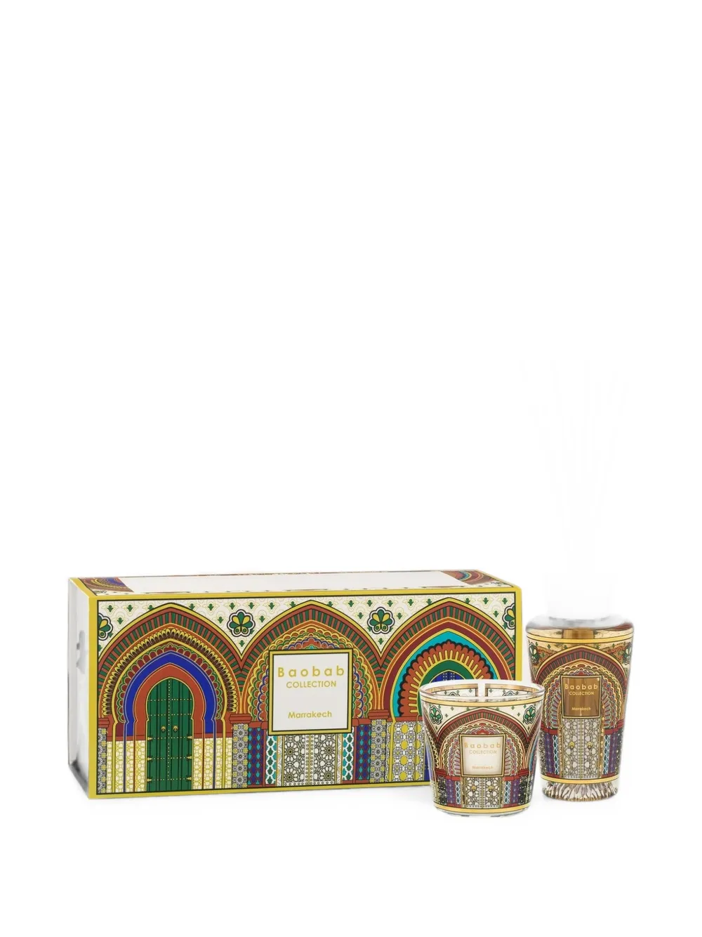 Baobab Marrakech candle and diffuser gift set - Weiß