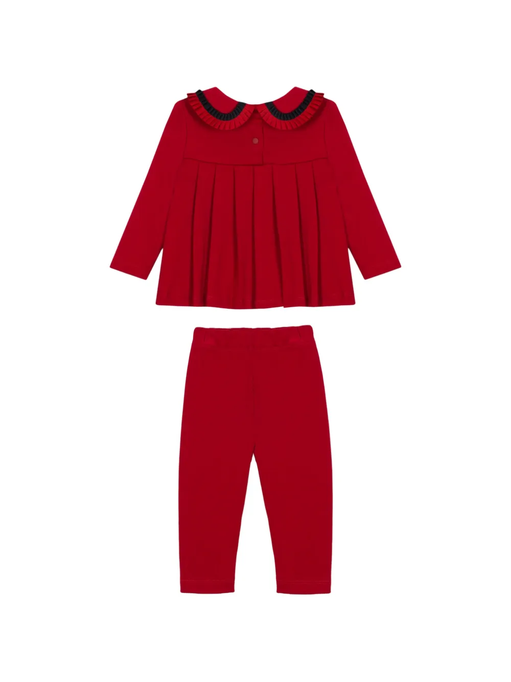 Patachou Broekset met strikdetail en plooien Rood