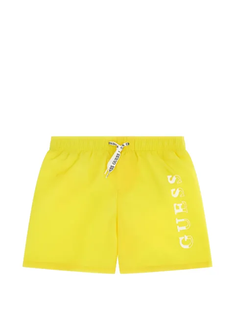 GUESS USA 다렉 로고 프린트 드로스트링 스윔 쇼츠