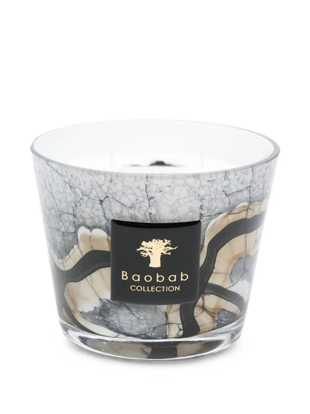 Baobab Marmorierte Stones Kerze - Grau