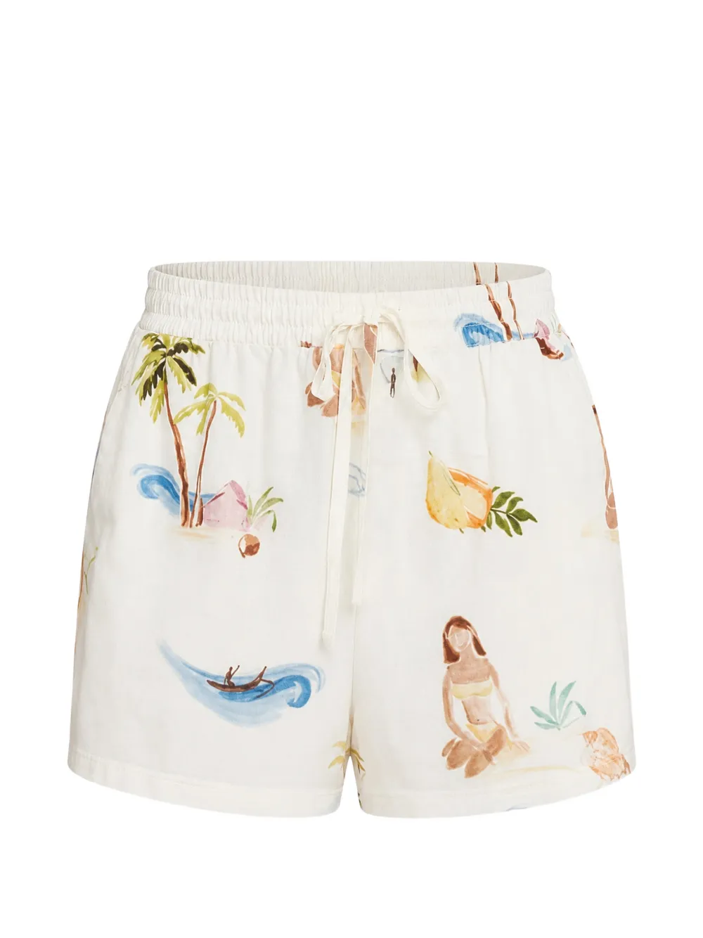 Seafolly graphic-print drawstring shorts