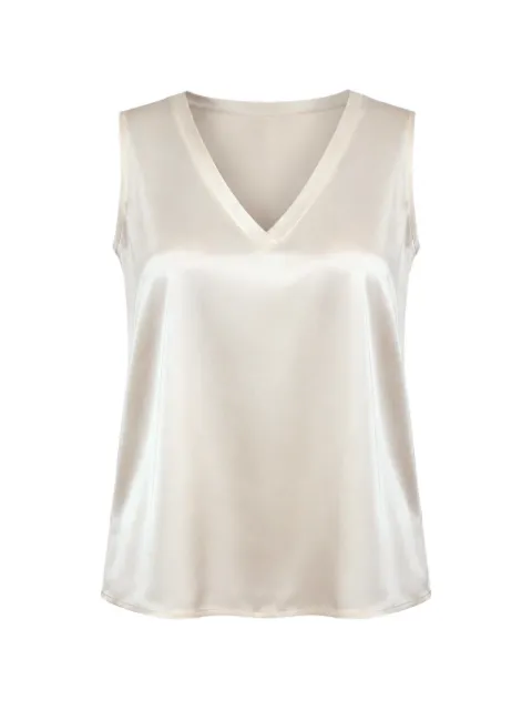 I BLUES satin-finish V-neck blouse