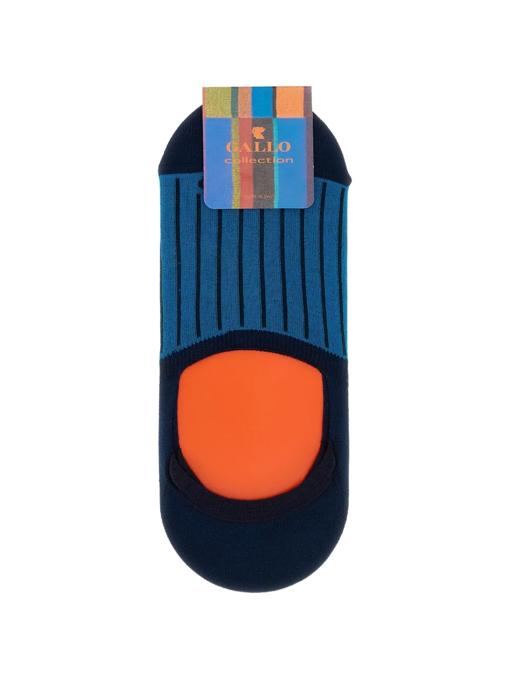 Gallo Striped No-show Socks In Blue