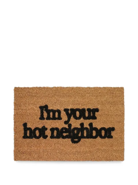 CARNE BOLLENTE slogan-print doormat