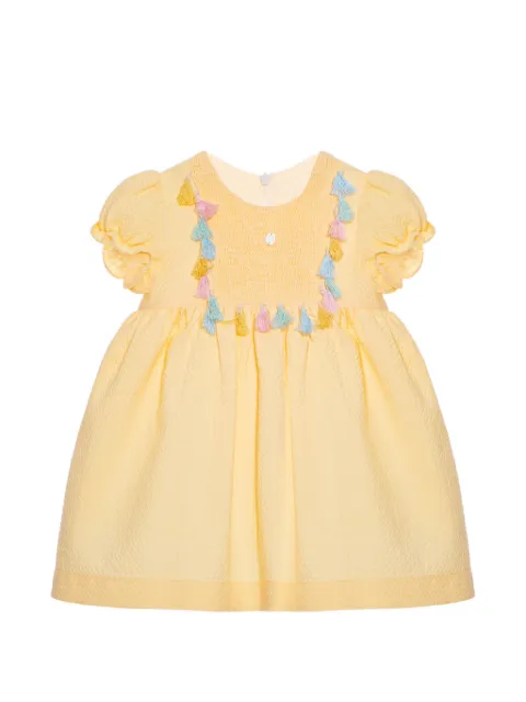 Patachou balloon sleeves piquet dress