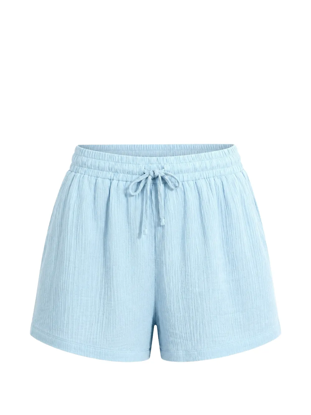 Seafolly crinkle-texture drawstring shorts - Blau