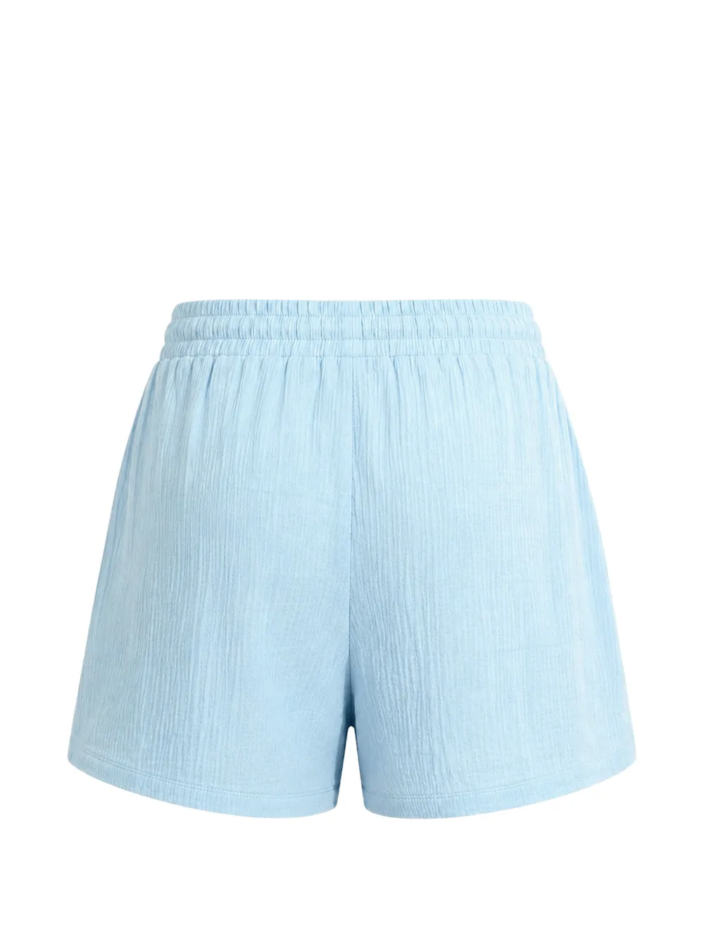 Seafolly Shorts met trekkoord en gekreukte textuur Blauw