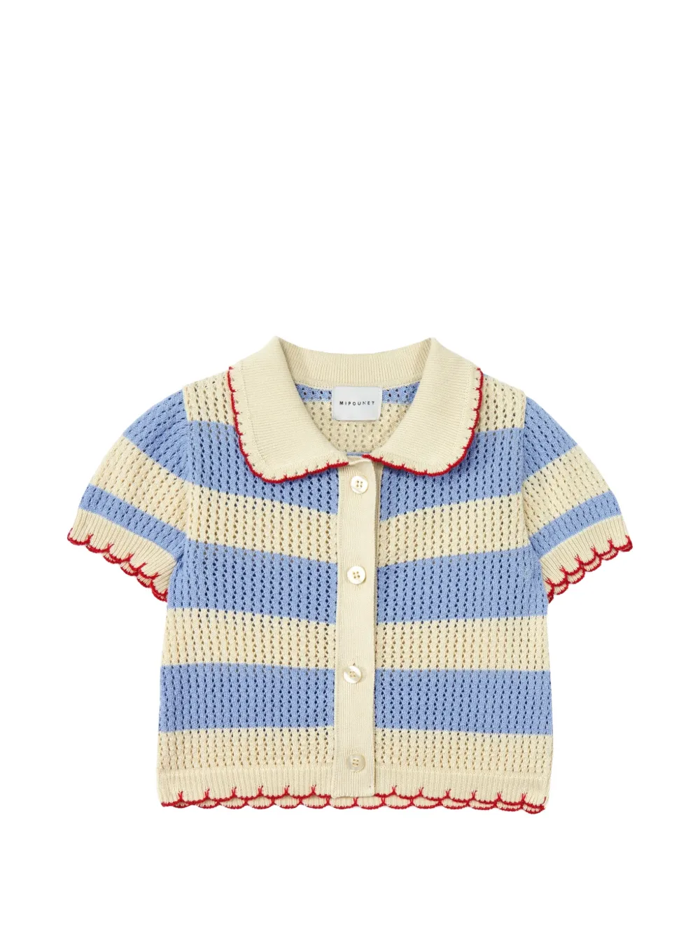 MIPOUNET Vita stripe-pattern cardigan - Toni neutri