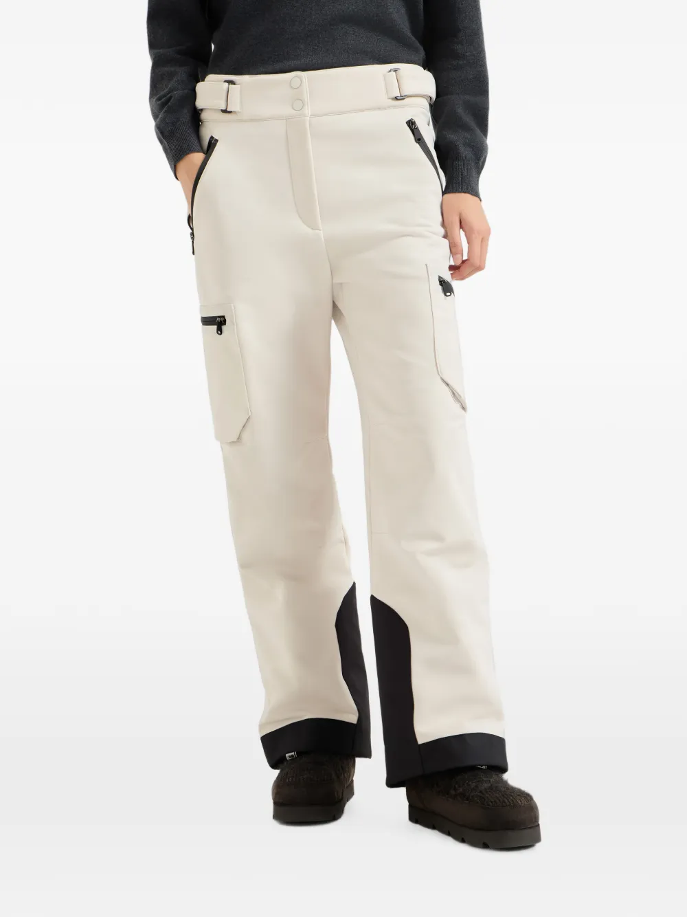 Brunello Cucinelli Bergbroek van gelamineerde technostof Beige