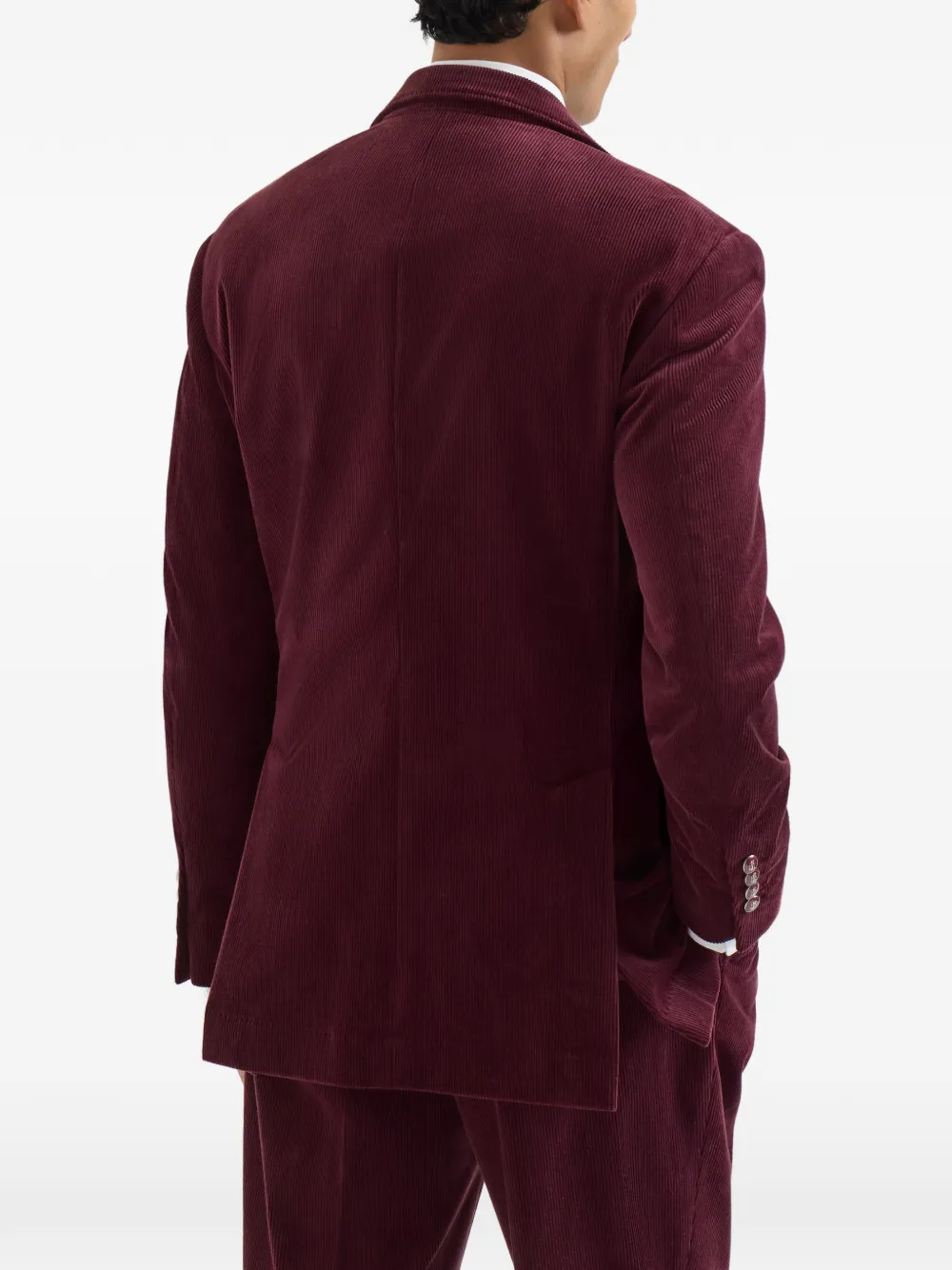 Brunello Cucinelli Cavallo Tailor ribfluwelen blazer Rood