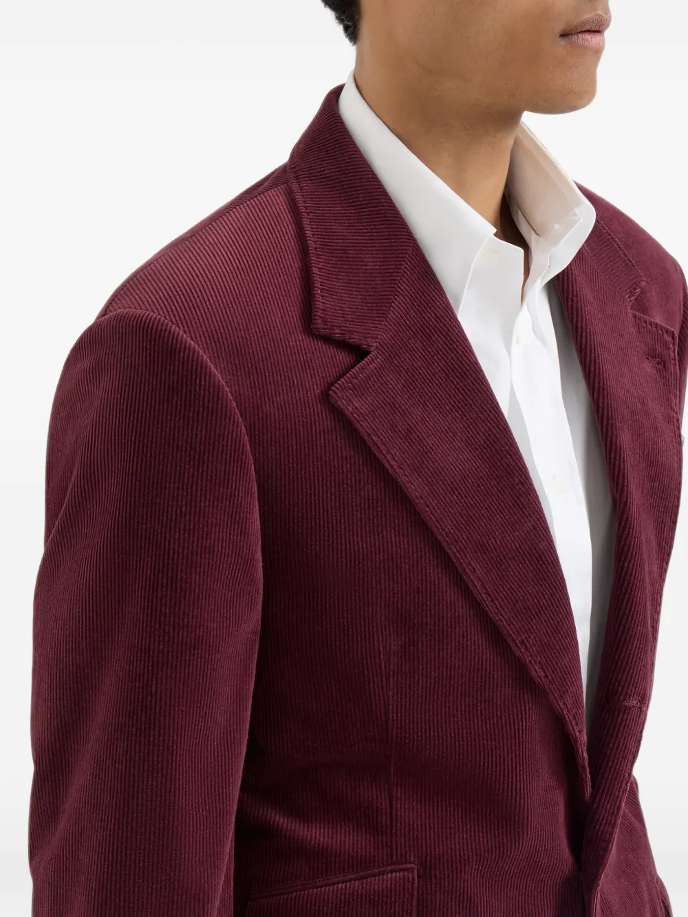 Brunello Cucinelli Cavallo Tailor ribfluwelen blazer Rood