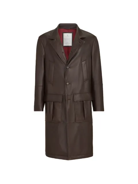 Brunello Cucinelli nappa leather overcoat