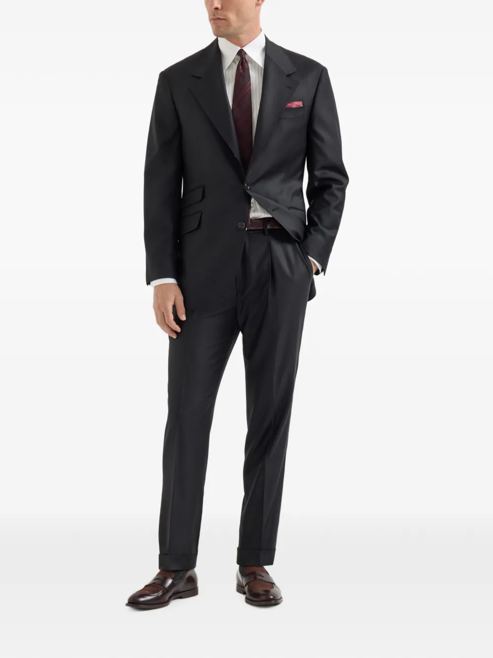Brunello Cucinelli Cavallo Tailor wollen blazer Zwart