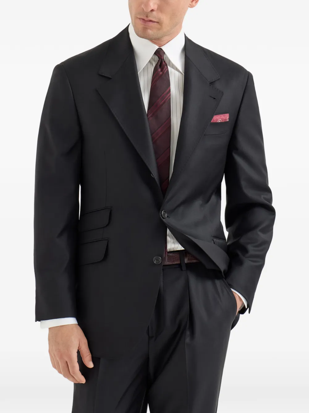 Brunello Cucinelli Cavallo Tailor wollen blazer Zwart