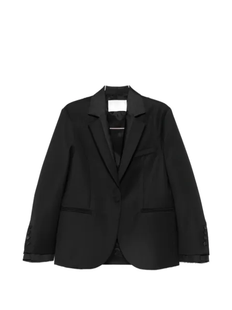 Tela satin-trim single-breasted blazer