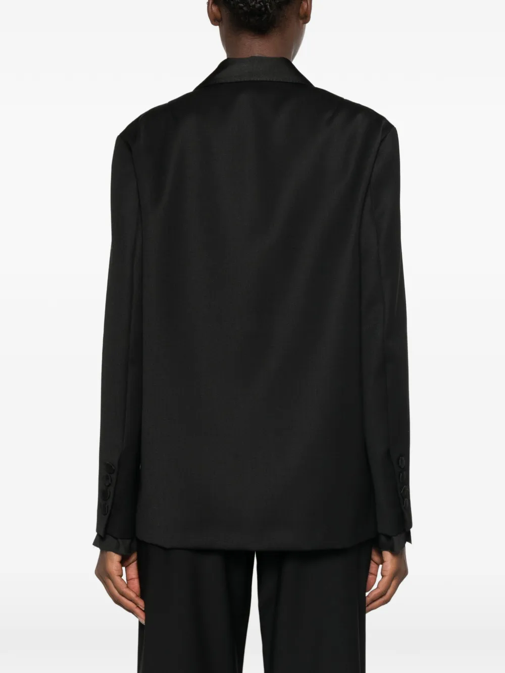 Tela Blazer met enkele rij knopen Zwart