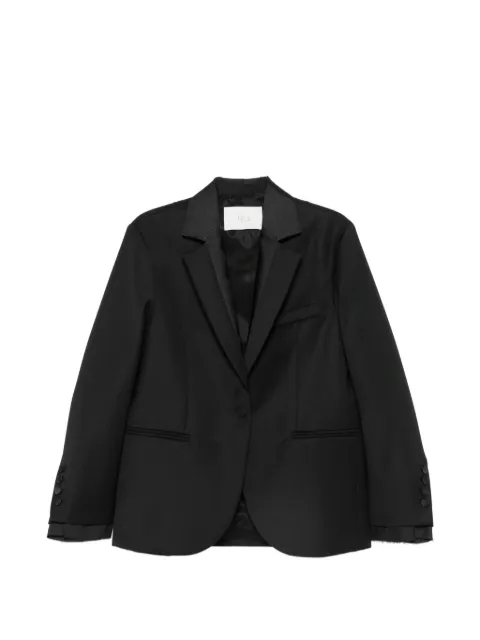 Tela satin-trim single-breasted blazer