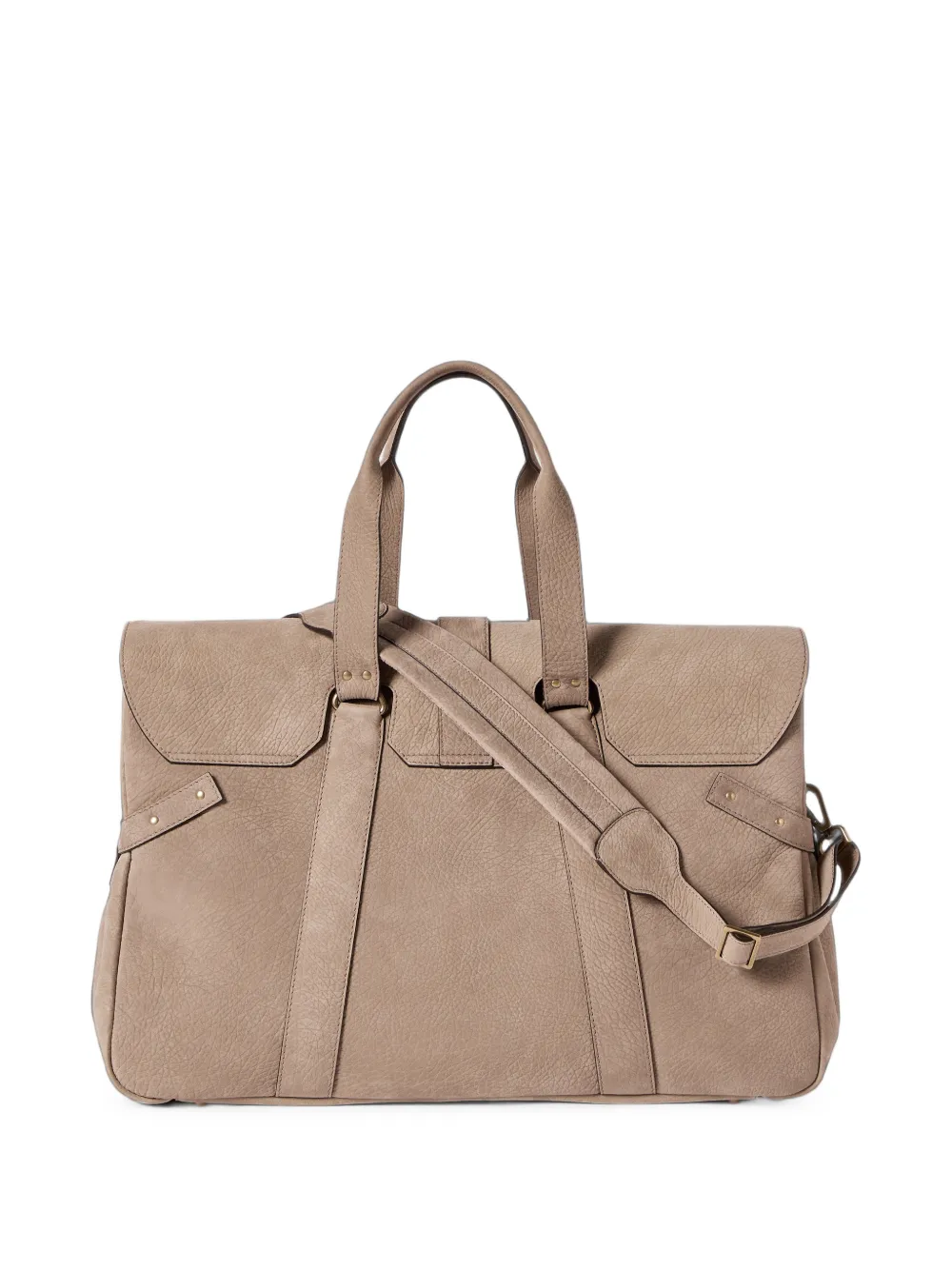Brunello Cucinelli Nubuck weekendtas met textuur Beige