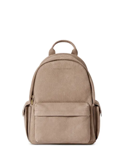 Brunello Cucinelli textured nubuck travel backpack