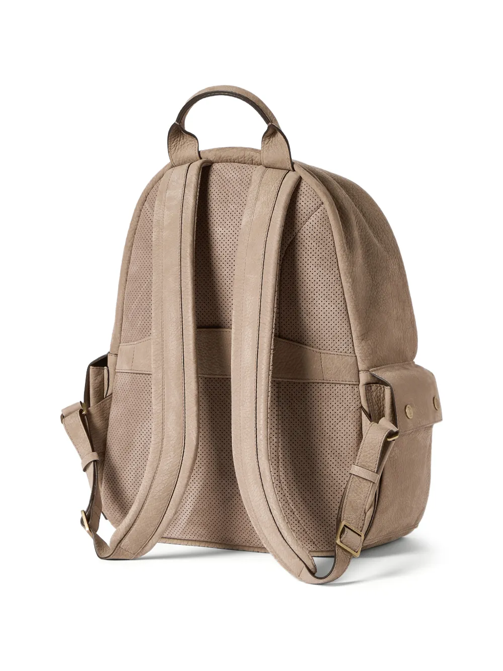 Brunello Cucinelli Nubuck reisrugzak met textuur Beige