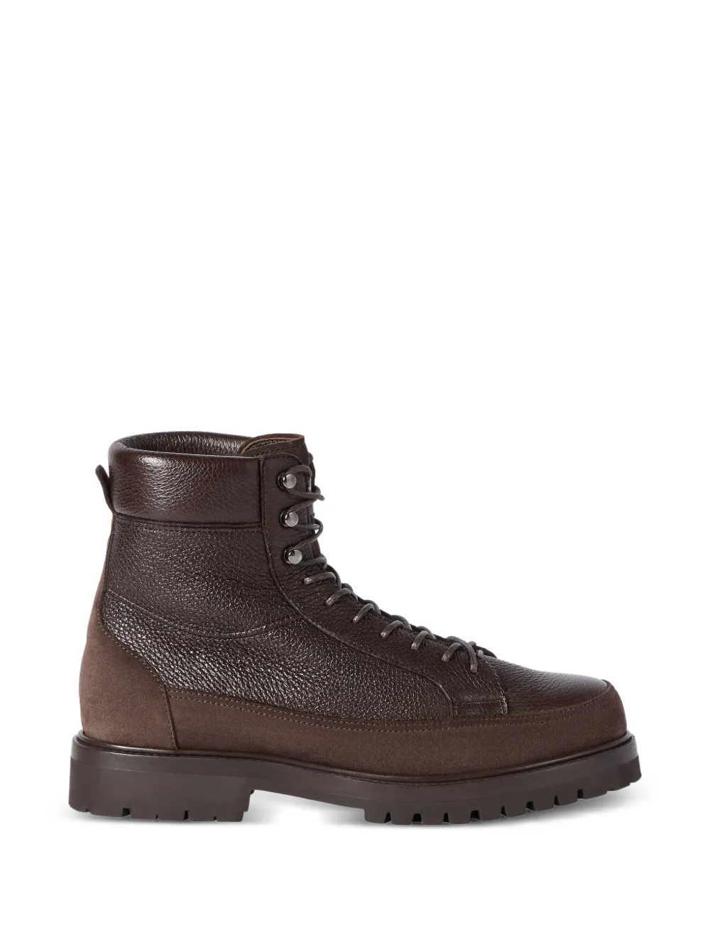 Brunello Cucinelli grained-leather suede boots Bruin