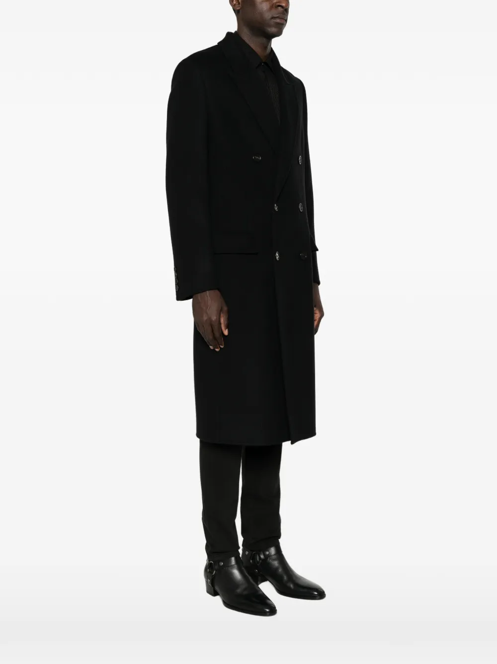 Saint Laurent Jas met dubbele rij knopen Zwart