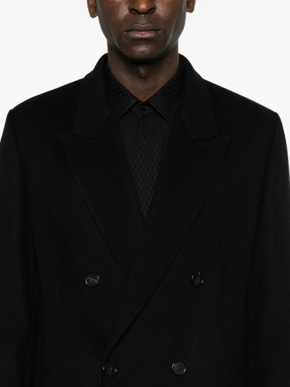 Saint Laurent Jas met dubbele rij knopen Zwart